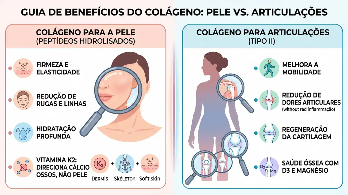 Collagen Vitta vs Collagen Osteo: infográfico comparativo de benefícios
