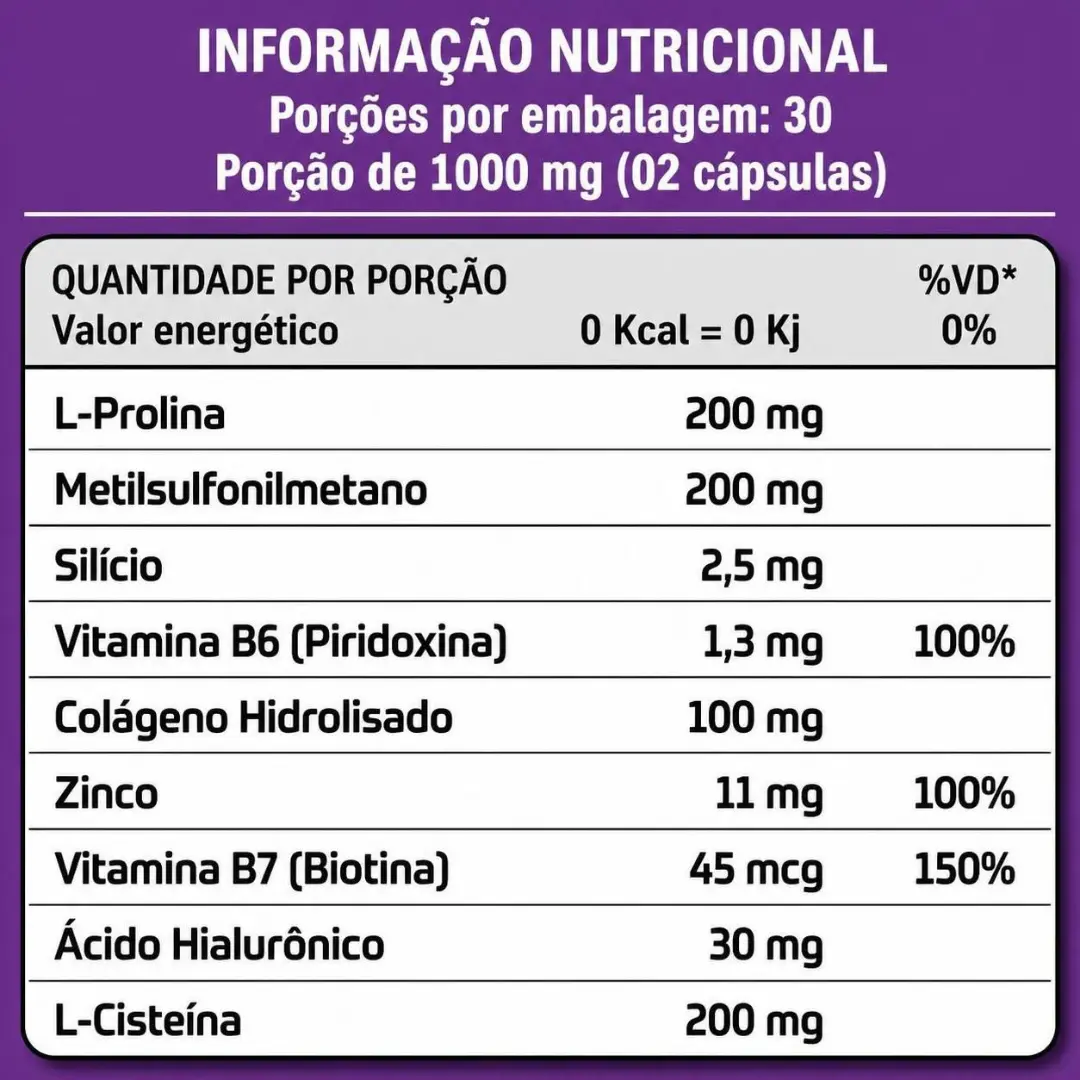 informação nutricional lizz ante nutri